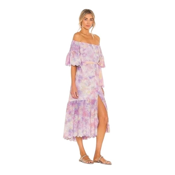 NWT SUNDRESS x Revolve Sandra Eyelet Off the Shoulder Midi Dress One Size - Picture 5 of 10